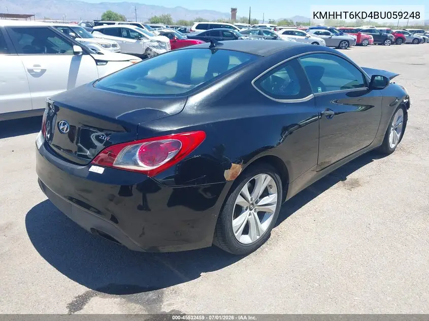 2011 Hyundai Genesis 2.0T VIN: KMHHT6KD4BU059248 Lot: 45532459