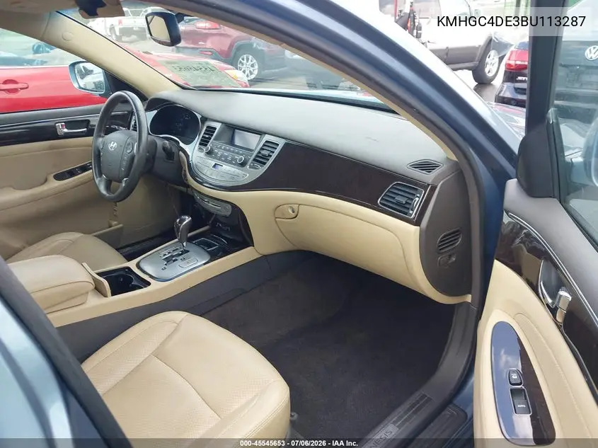 2011 Hyundai Genesis 3.8 VIN: KMHGC4DE3BU113287 Lot: 45545653
