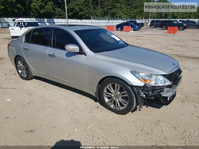 2011 Hyundai Genesis 4.6 VIN: KMHGC4DFXBU133738 Lot: 45548075