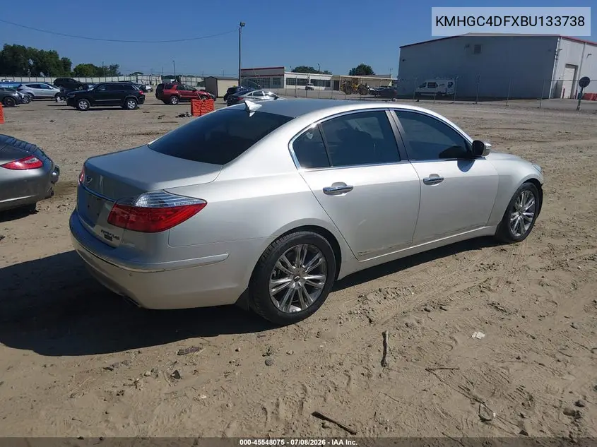 2011 Hyundai Genesis 4.6 VIN: KMHGC4DFXBU133738 Lot: 45548075