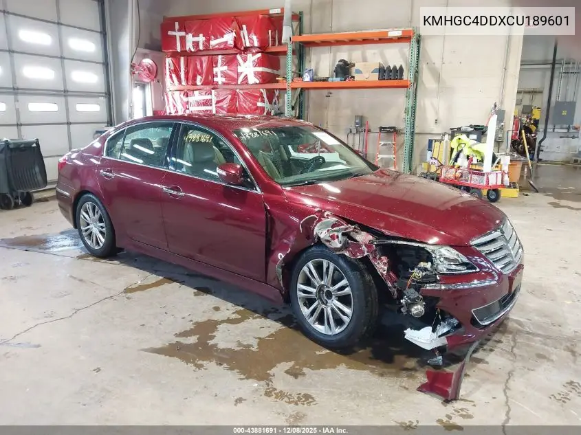 KMHGC4DDXCU189601 2012 Hyundai Genesis 3.8