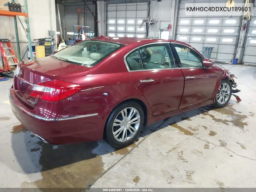 KMHGC4DDXCU189601 2012 Hyundai Genesis 3.8