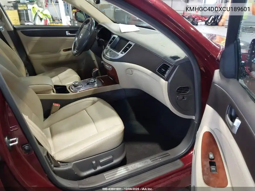 KMHGC4DDXCU189601 2012 Hyundai Genesis 3.8
