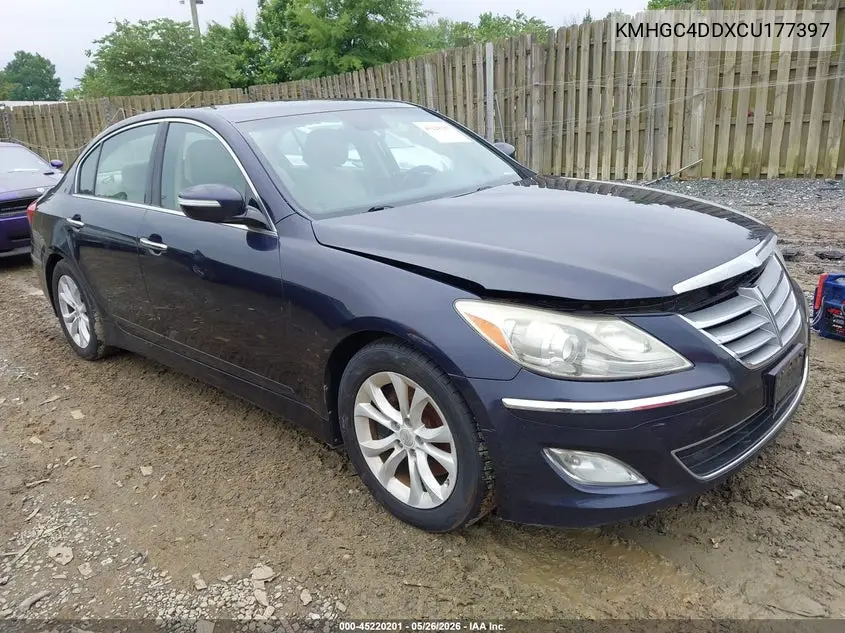2012 Hyundai Genesis 3.8 VIN: KMHGC4DDXCU177397 Lot: 45220201