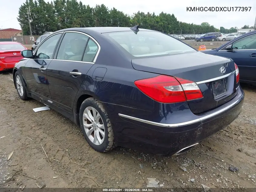 2012 Hyundai Genesis 3.8 VIN: KMHGC4DDXCU177397 Lot: 45220201