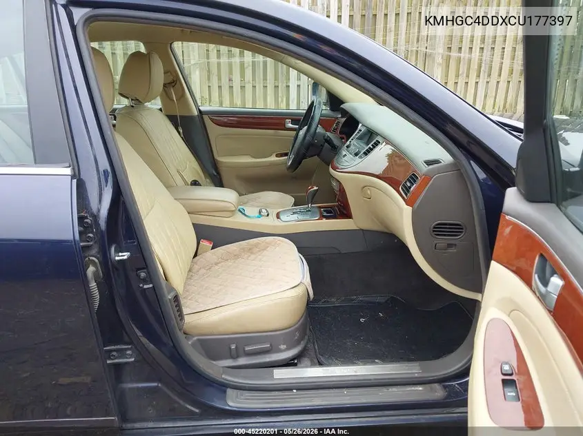 2012 Hyundai Genesis 3.8 VIN: KMHGC4DDXCU177397 Lot: 45220201