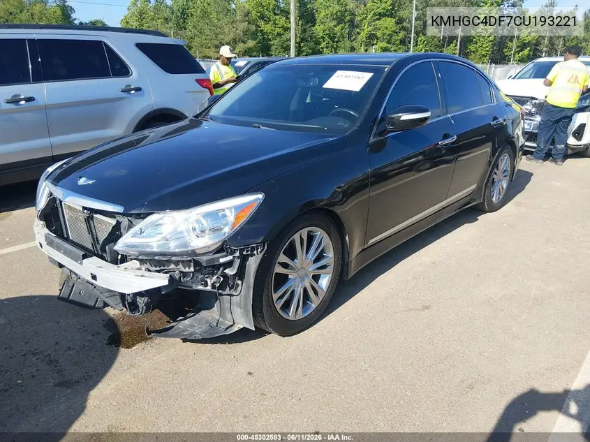 2012 Hyundai Genesis 4.6 VIN: KMHGC4DF7CU193221 Lot: 45302583