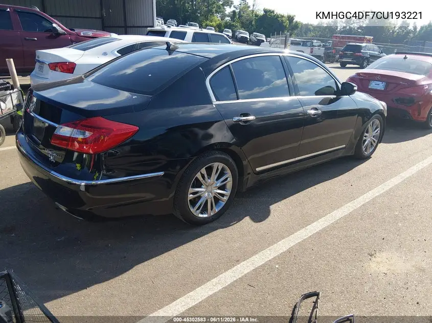 2012 Hyundai Genesis 4.6 VIN: KMHGC4DF7CU193221 Lot: 45302583