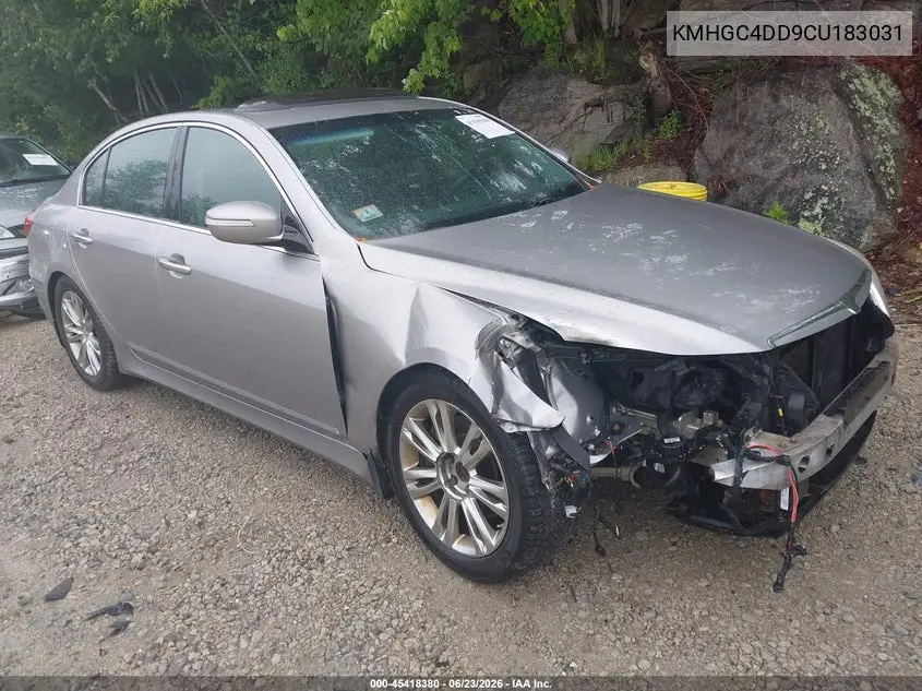 2012 Hyundai Genesis 3.8 VIN: KMHGC4DD9CU183031 Lot: 45418380