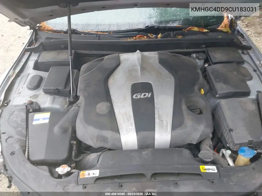 2012 Hyundai Genesis 3.8 VIN: KMHGC4DD9CU183031 Lot: 45418380