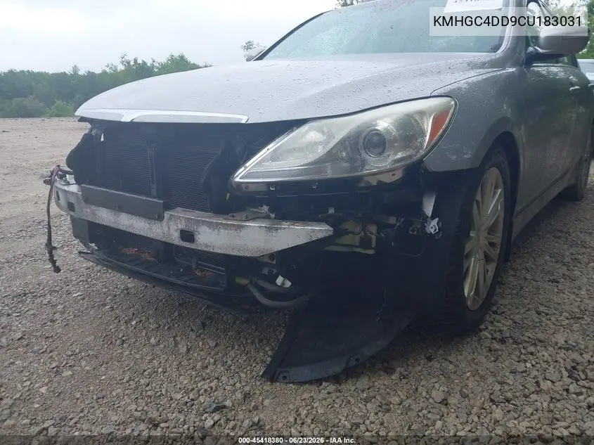 2012 Hyundai Genesis 3.8 VIN: KMHGC4DD9CU183031 Lot: 45418380