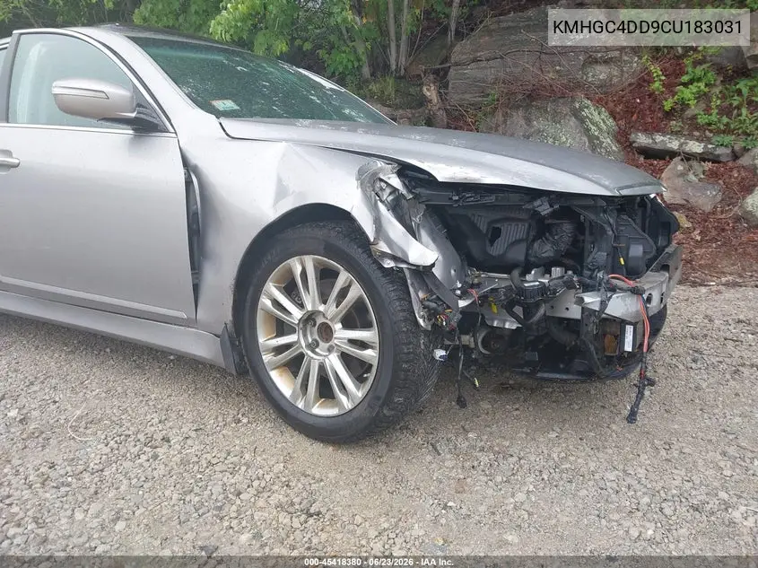 2012 Hyundai Genesis 3.8 VIN: KMHGC4DD9CU183031 Lot: 45418380