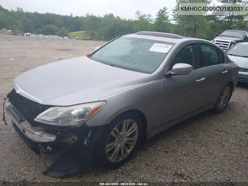2012 Hyundai Genesis 3.8 VIN: KMHGC4DD9CU183031 Lot: 45418380