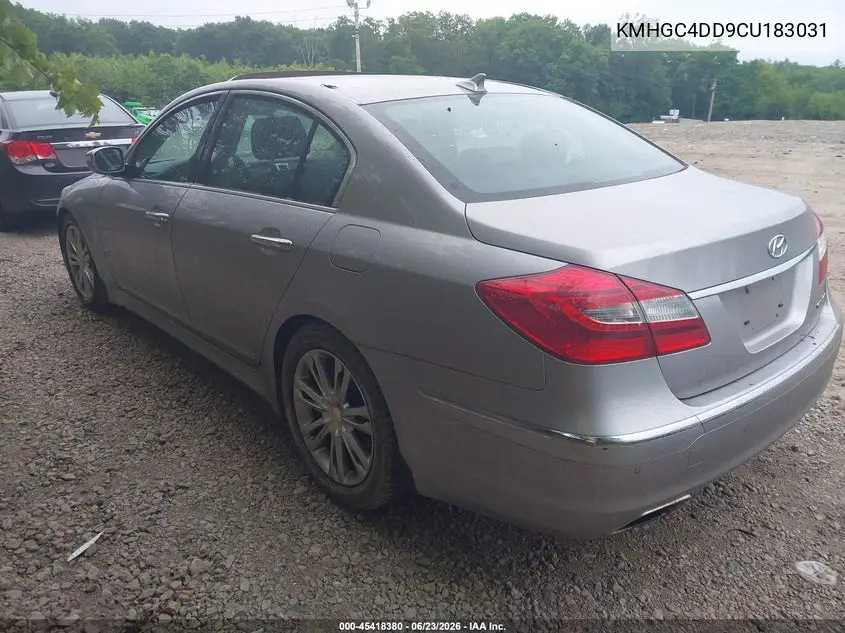 2012 Hyundai Genesis 3.8 VIN: KMHGC4DD9CU183031 Lot: 45418380