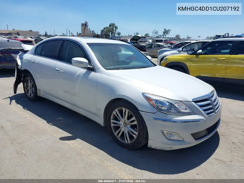 2012 Hyundai Genesis 3.8 VIN: KMHGC4DD1CU207192 Lot: 45462417