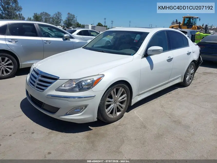 2012 Hyundai Genesis 3.8 VIN: KMHGC4DD1CU207192 Lot: 45462417
