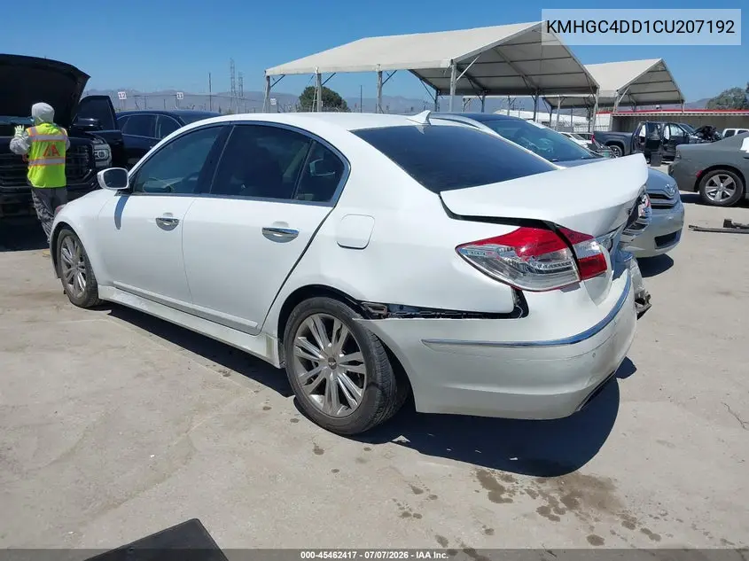 2012 Hyundai Genesis 3.8 VIN: KMHGC4DD1CU207192 Lot: 45462417