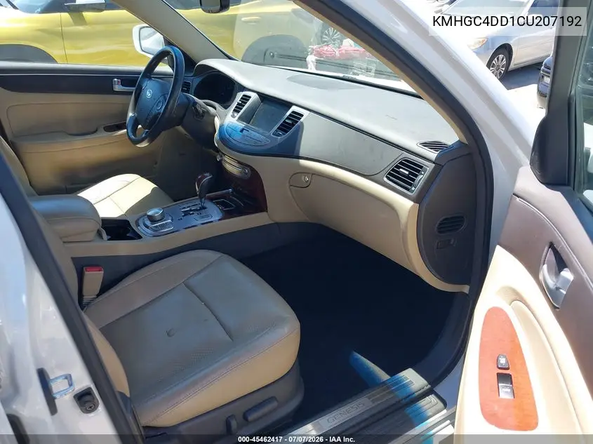 2012 Hyundai Genesis 3.8 VIN: KMHGC4DD1CU207192 Lot: 45462417