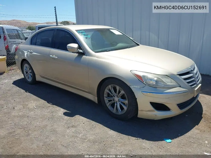 2012 Hyundai Genesis 3.8 VIN: KMHGC4DD6CU152691 Lot: 45472816