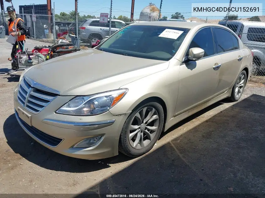 2012 Hyundai Genesis 3.8 VIN: KMHGC4DD6CU152691 Lot: 45472816