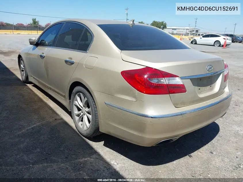 2012 Hyundai Genesis 3.8 VIN: KMHGC4DD6CU152691 Lot: 45472816