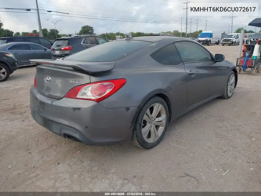 2012 Hyundai Genesis 2.0T VIN: KMHHT6KD6CU072617 Lot: 45516069