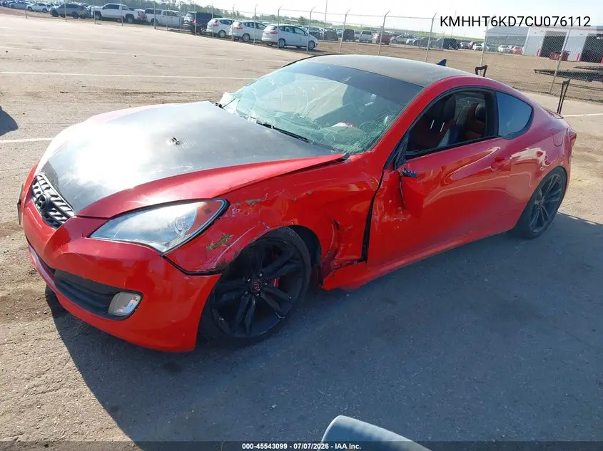 2012 Hyundai Genesis 2.0T R-Spec VIN: KMHHT6KD7CU076112 Lot: 45543099