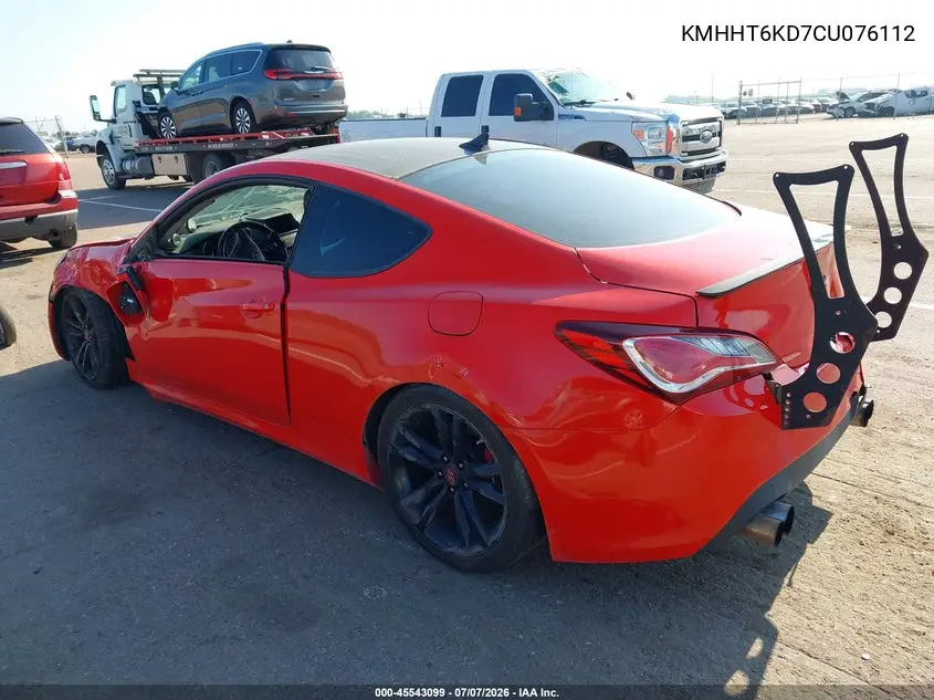 2012 Hyundai Genesis 2.0T R-Spec VIN: KMHHT6KD7CU076112 Lot: 45543099
