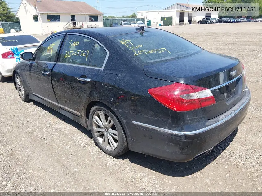 2012 Hyundai Genesis 4.6 VIN: KMHGC4DF6CU211451 Lot: 45547364