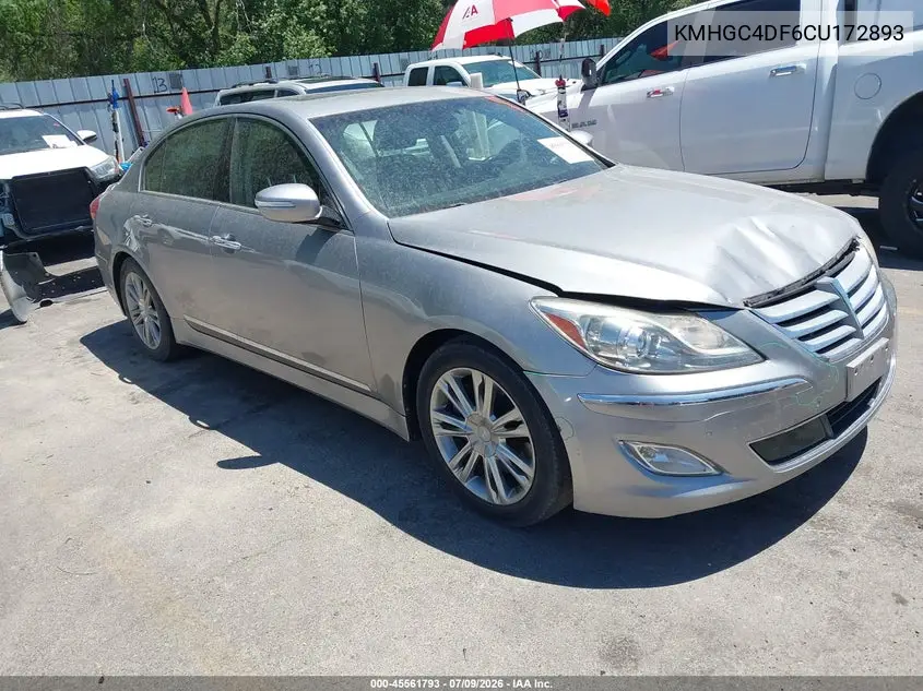 2012 Hyundai Genesis 4.6 VIN: KMHGC4DF6CU172893 Lot: 45561793