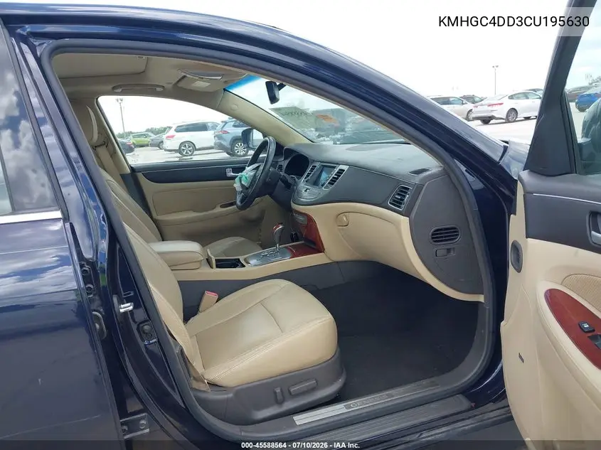 2012 Hyundai Genesis 3.8 VIN: KMHGC4DD3CU195630 Lot: 45588564
