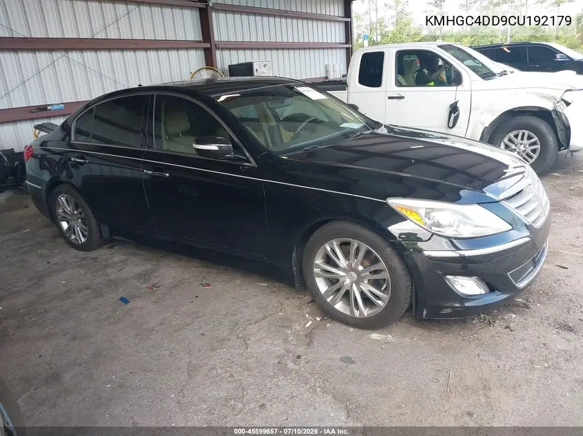 2012 Hyundai Genesis 3.8 VIN: KMHGC4DD9CU192179 Lot: 45599657