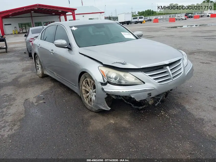 2012 Hyundai Genesis 3.8 VIN: KMHGC4DD0CU201710 Lot: 45624356