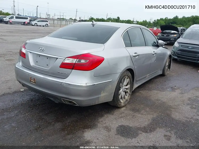 2012 Hyundai Genesis 3.8 VIN: KMHGC4DD0CU201710 Lot: 45624356