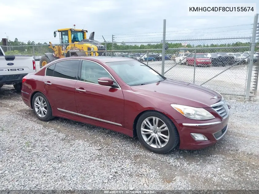 2012 Hyundai Genesis 4.6 VIN: KMHGC4DF8CU155674 Lot: 45631171
