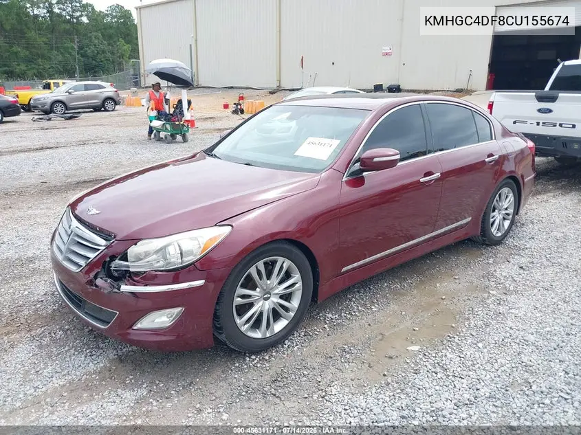 2012 Hyundai Genesis 4.6 VIN: KMHGC4DF8CU155674 Lot: 45631171