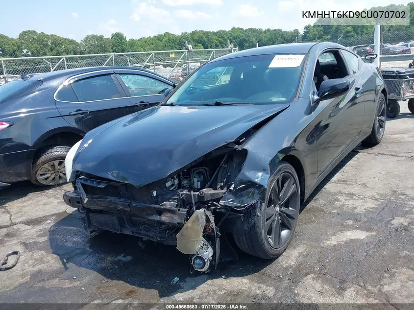2012 Hyundai Genesis 2.0T VIN: KMHHT6KD9CU070702 Lot: 45660683