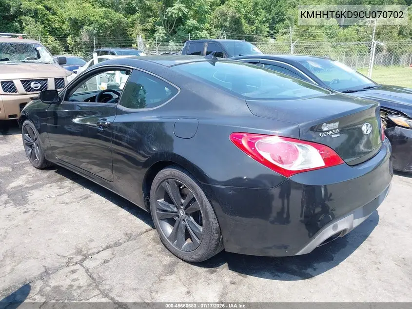 2012 Hyundai Genesis 2.0T VIN: KMHHT6KD9CU070702 Lot: 45660683
