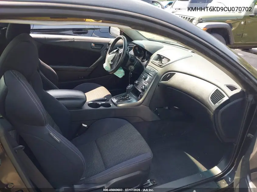 2012 Hyundai Genesis 2.0T VIN: KMHHT6KD9CU070702 Lot: 45660683