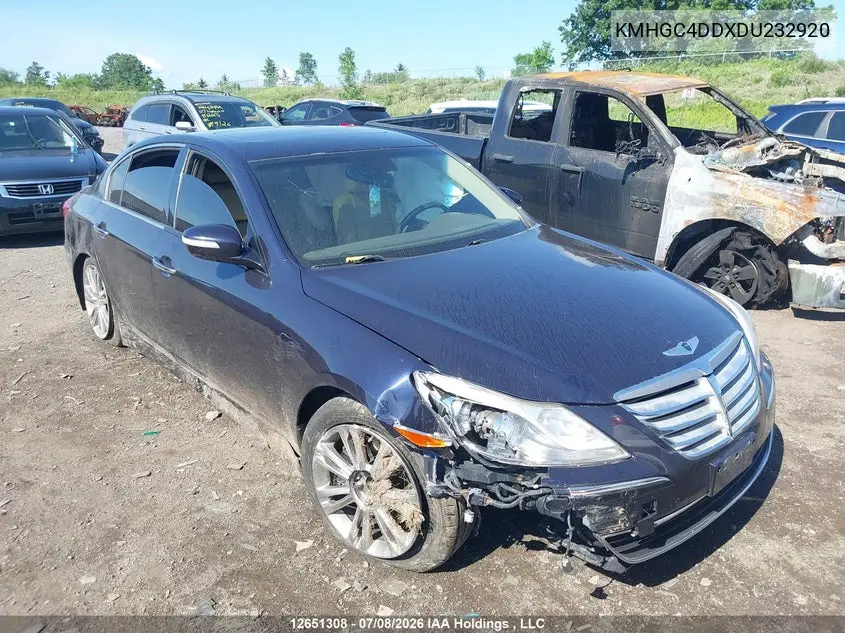 2013 Hyundai Genesis VIN: KMHGC4DDXDU232920 Lot: 12651308