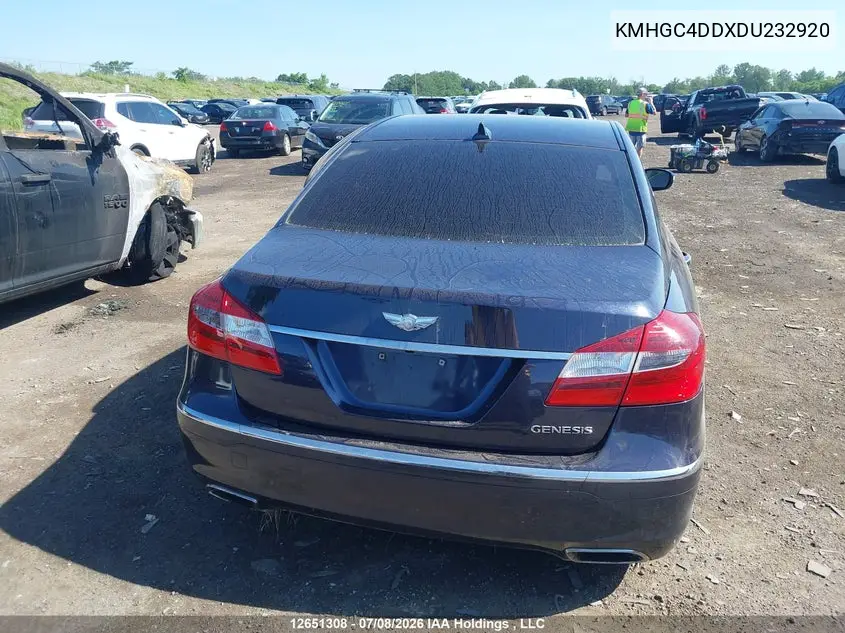 2013 Hyundai Genesis VIN: KMHGC4DDXDU232920 Lot: 12651308