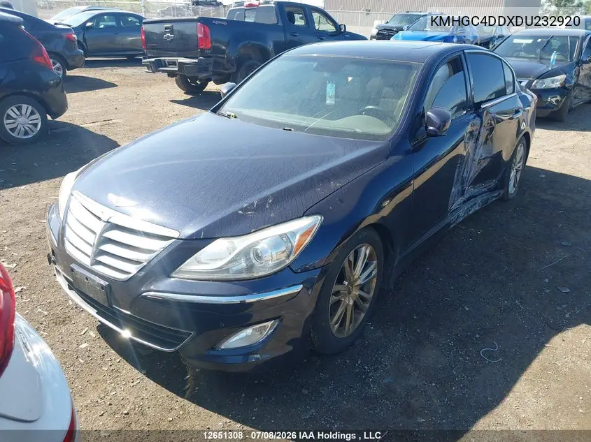 2013 Hyundai Genesis VIN: KMHGC4DDXDU232920 Lot: 12651308