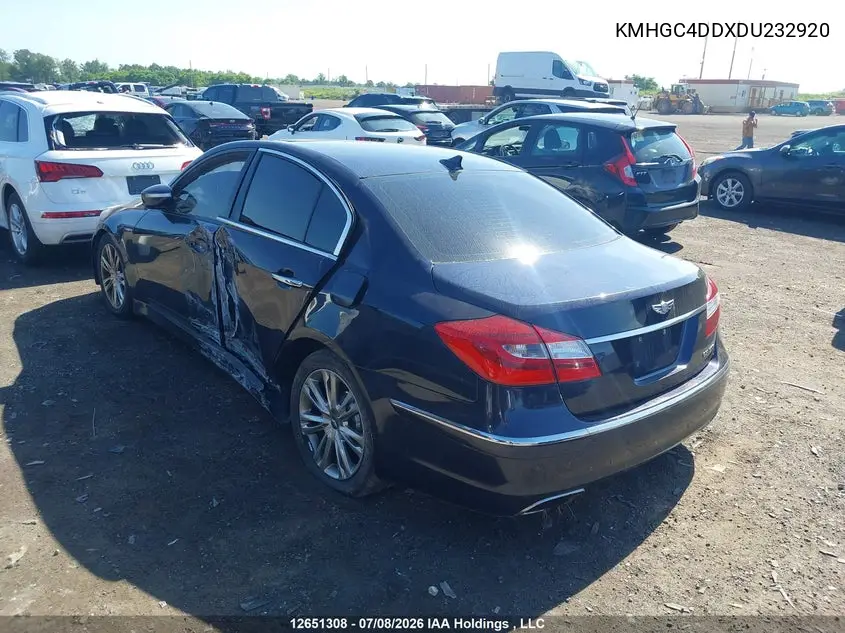 2013 Hyundai Genesis VIN: KMHGC4DDXDU232920 Lot: 12651308