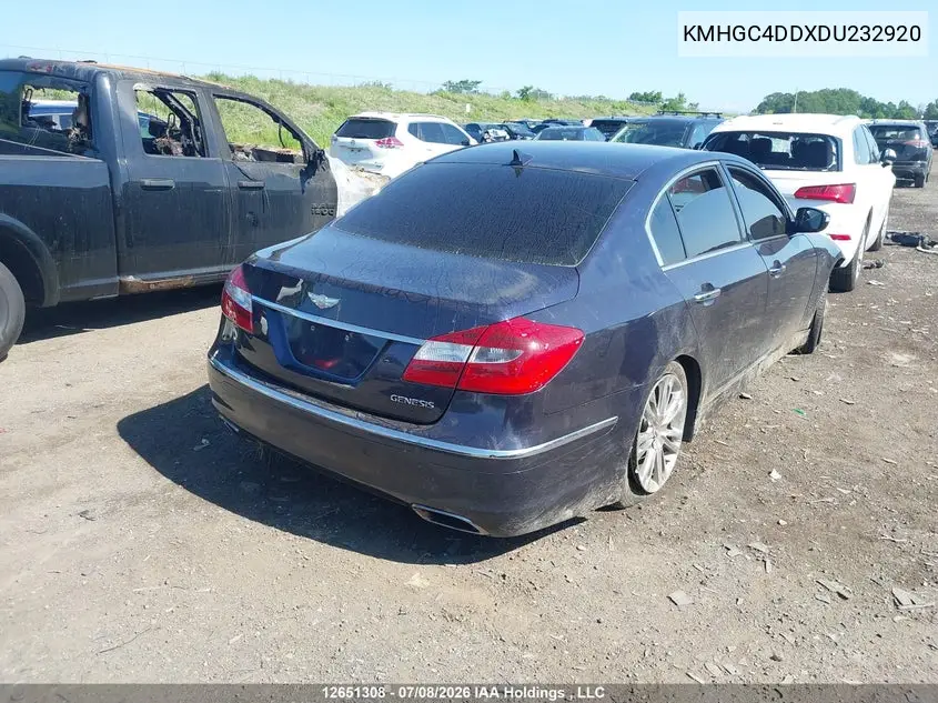 2013 Hyundai Genesis VIN: KMHGC4DDXDU232920 Lot: 12651308