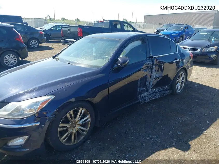 2013 Hyundai Genesis VIN: KMHGC4DDXDU232920 Lot: 12651308
