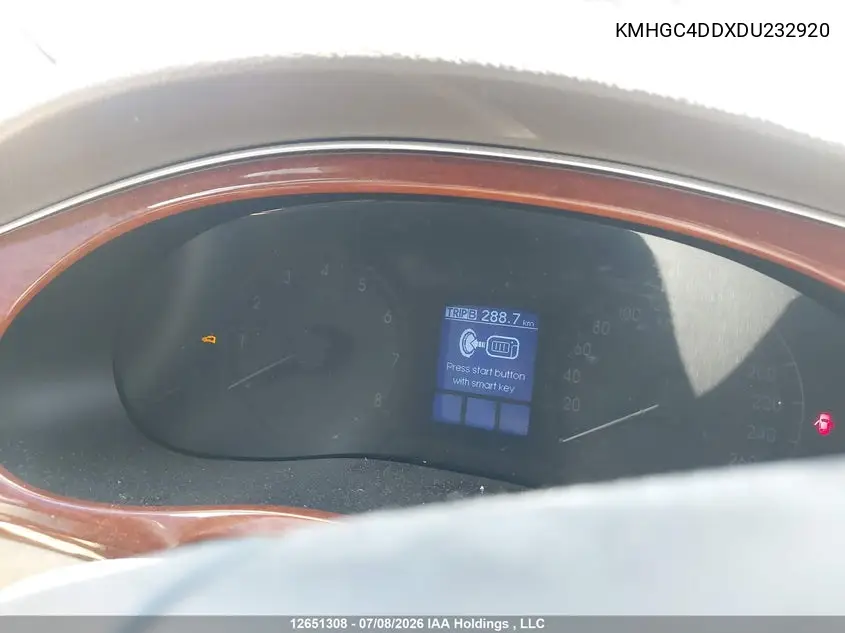 2013 Hyundai Genesis VIN: KMHGC4DDXDU232920 Lot: 12651308
