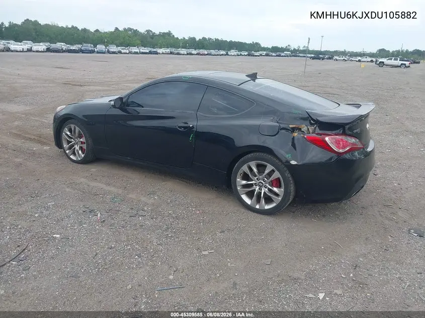 2013 Hyundai Genesis 3.8 Track VIN: KMHHU6KJXDU105882 Lot: 45309585