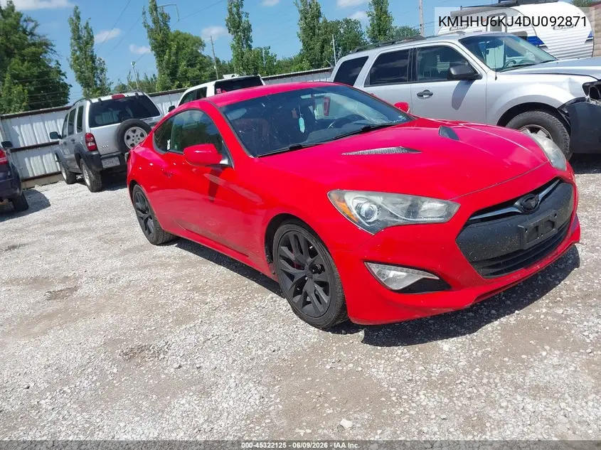 2013 Hyundai Genesis 3.8 R-Spec VIN: KMHHU6KJ4DU092871 Lot: 45322125
