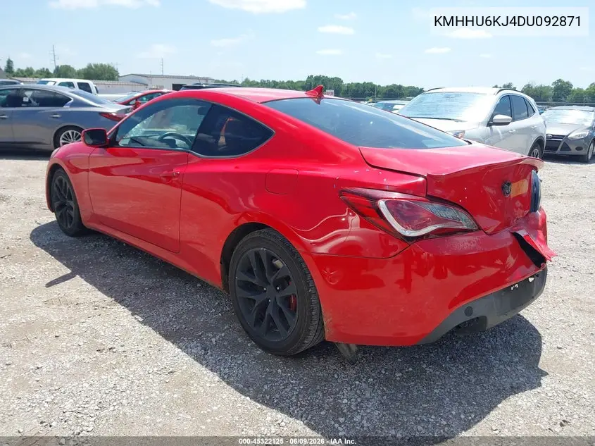 2013 Hyundai Genesis 3.8 R-Spec VIN: KMHHU6KJ4DU092871 Lot: 45322125