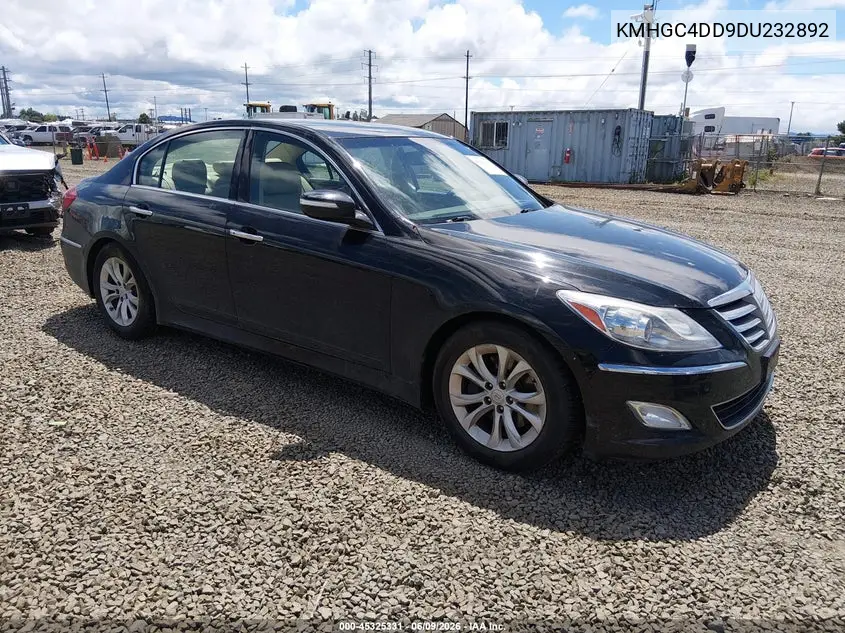 2013 Hyundai Genesis 3.8 VIN: KMHGC4DD9DU232892 Lot: 45325331